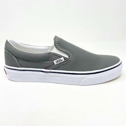Vans Classic Slip On Charcoal Gray White Womens Casual Shoes