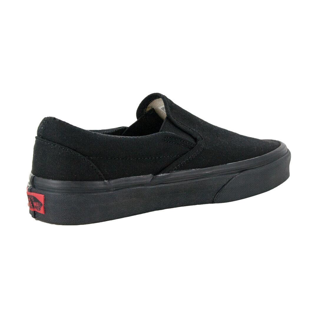 Vans Classic Slip-on Sneakers Black/black Men`s Unisex Skate Low Vulc Shoes - Black/Black