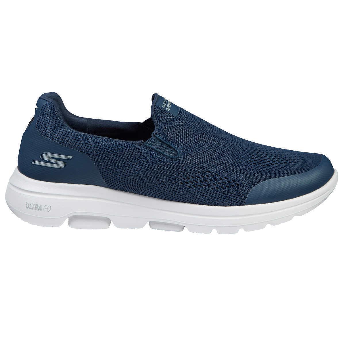 Skechers Men`s Gowalk Cushion Shoe Mesh Slip-on + Color Blue