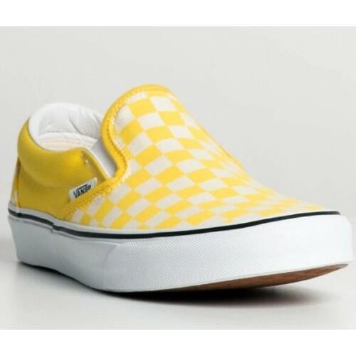 Vans Checkerboard vn0a33tb42z Classic Slip on Yellow Shoe