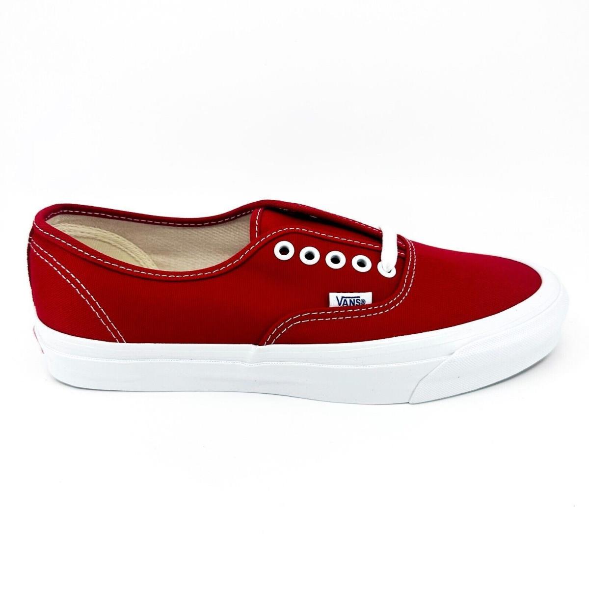 Vans Authentic Vault OG LX Canvas Red True White Womens Casual Shoes Red