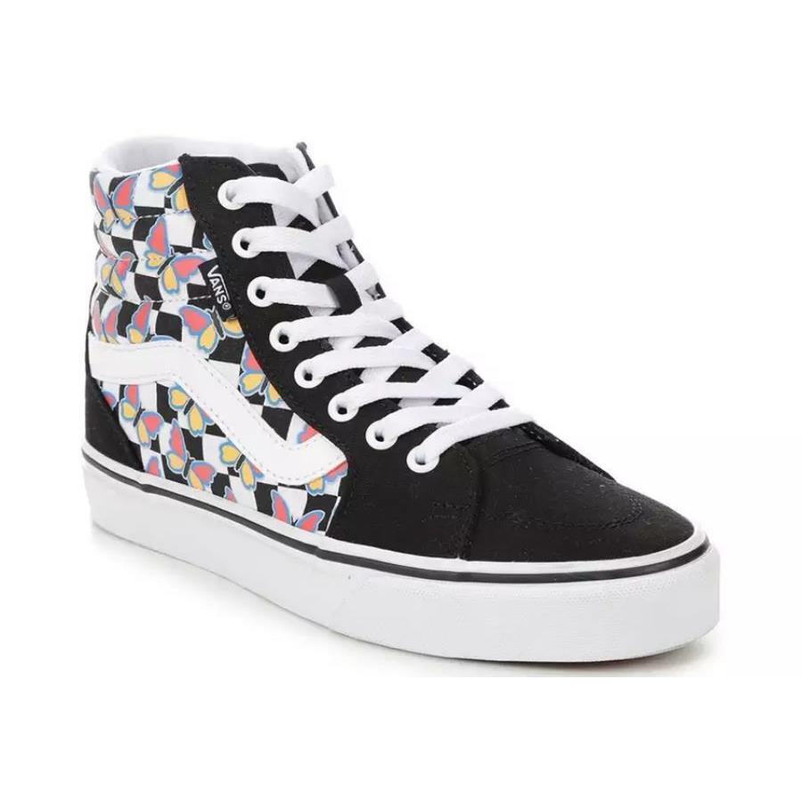Vans Filmore High Top Butterfly Checkerboard Women`s Shoes Various Sizes - Black