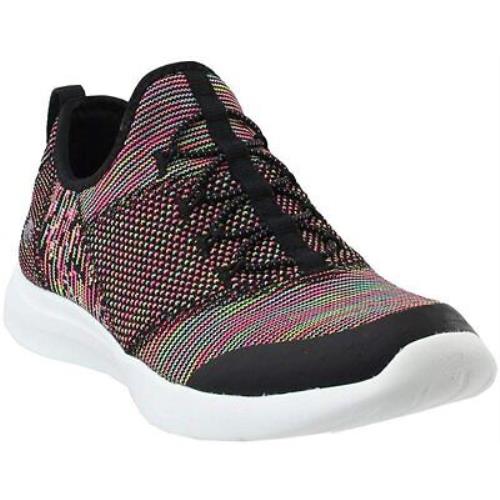 Skechers Womens Mix Match Casual Trail Running Black Multicolor Shoes Sneakers