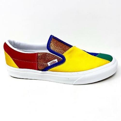 Vans Classic Slip On Pride Patchwork True White Lgbtq Womens Casual Shoes