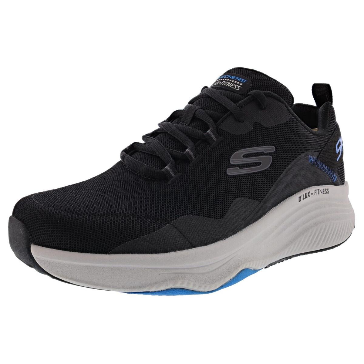 Skechers Men`s D`lux Walker 232358WWBLK 4E Width Relaxed Fit Walking Shoes Black