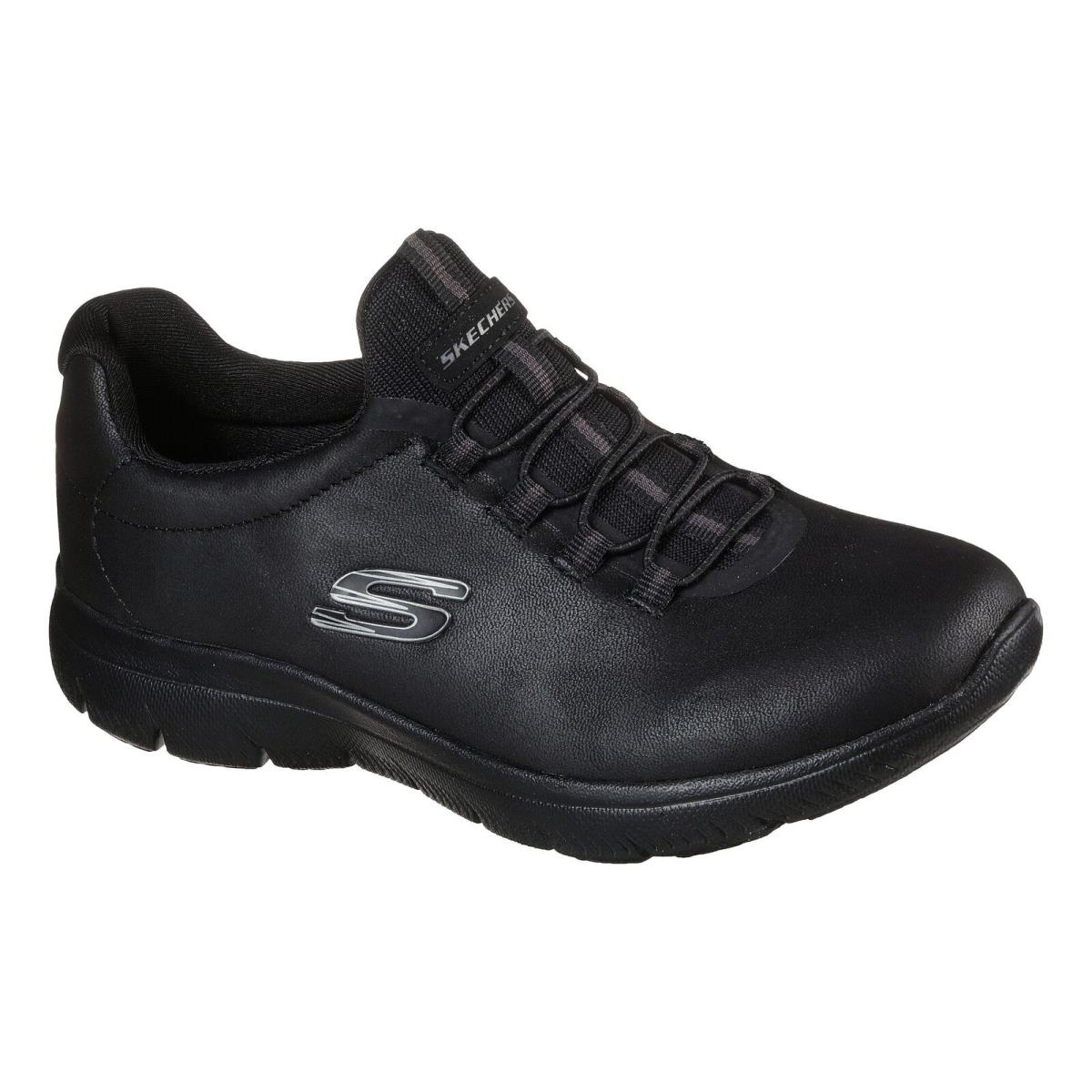 Skechers Women`s Slip On Shoes Summits - Oh So Smooth 149200 Black