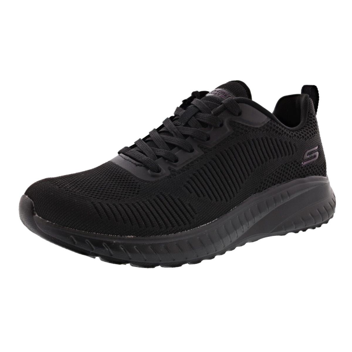 Skechers Women`s Bobs Squad Chao - Face Off 117209BBK Walking Shoes BLACK / BLACK