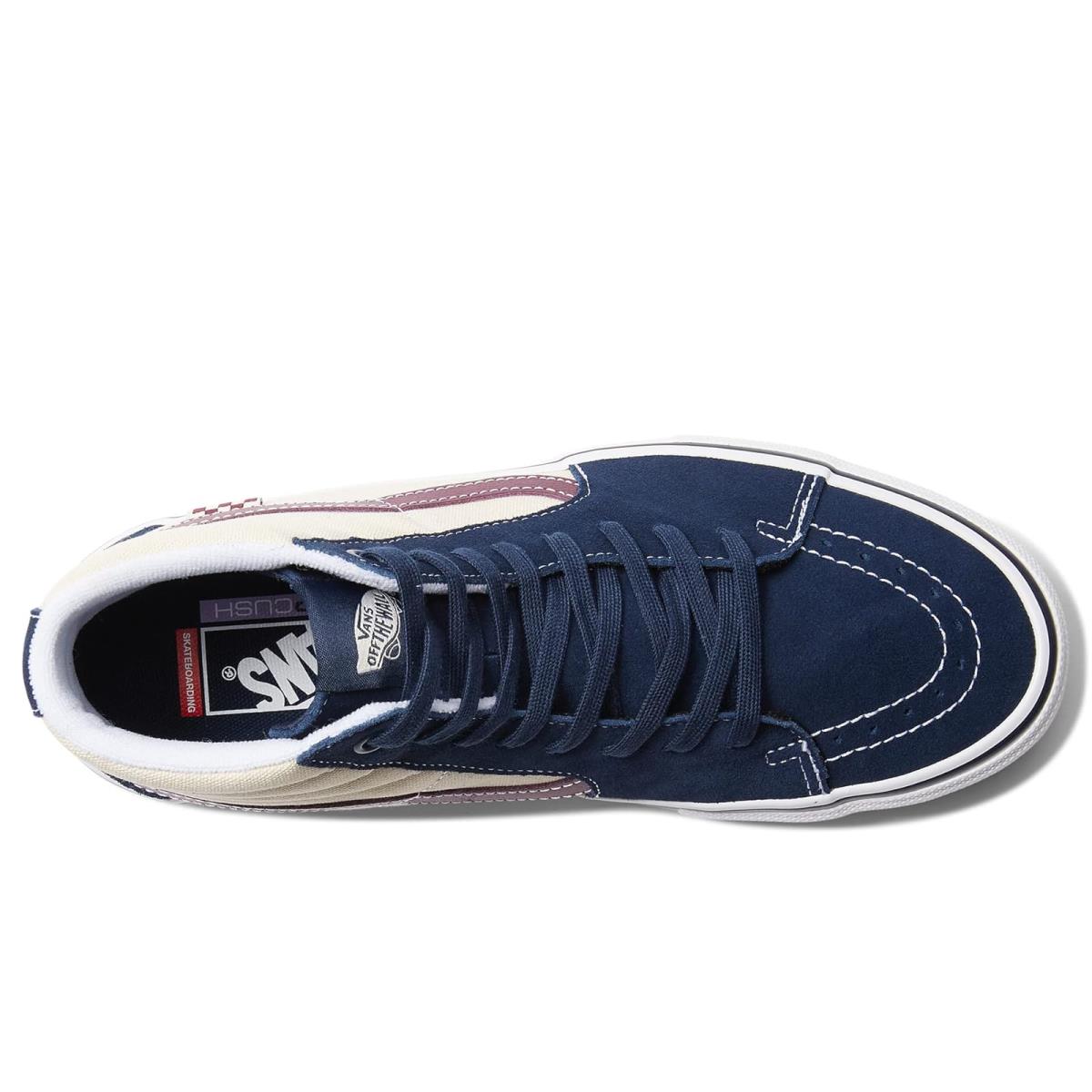 Man`s Sneakers Athletic Shoes Vans Skate SK8-Hi Dress Blues/Turtledove