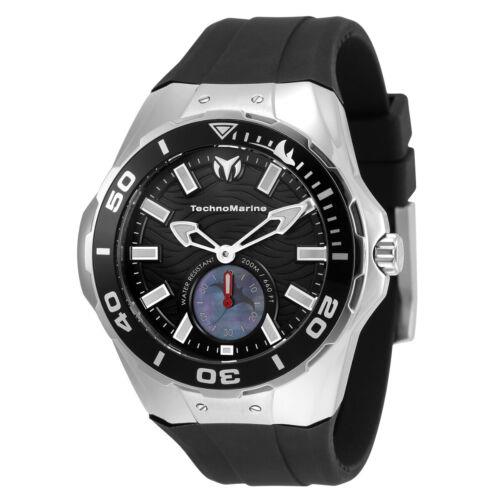 Technomarine Cruise Men`s 49mm Black Dial Silver 200M Quartz Watch TM-120010