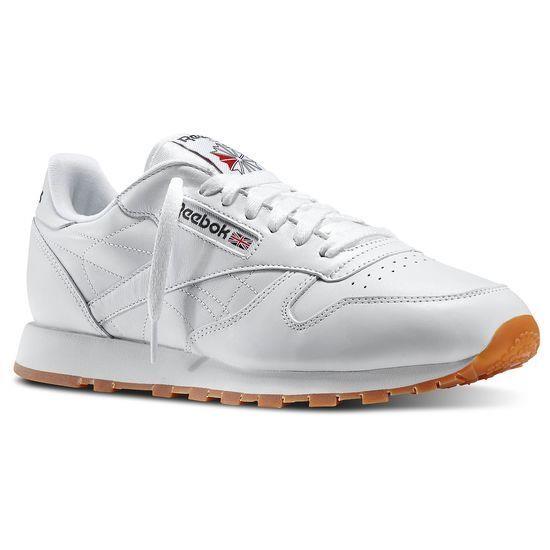 Reebok Classic Leather White Gum 49797 Mens Classic Running Shoes