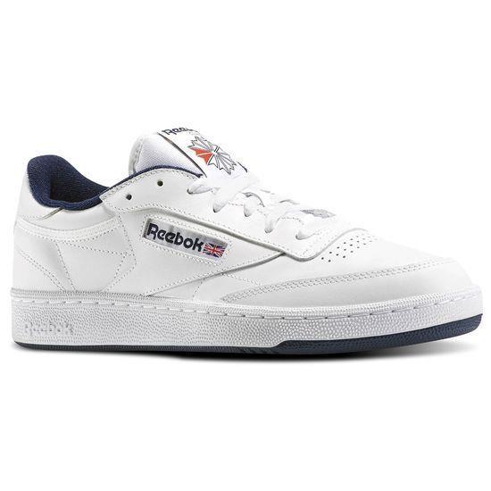 Reebok Club C 85 AR0457 White/navy Leather Casual Men Shoes