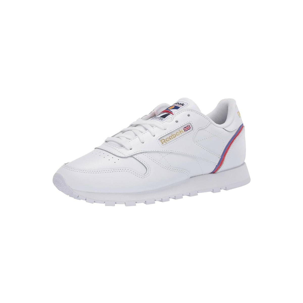Reebok Classic Leather White Metallic Gold Sneakers Women Girls Running Shoes - White
