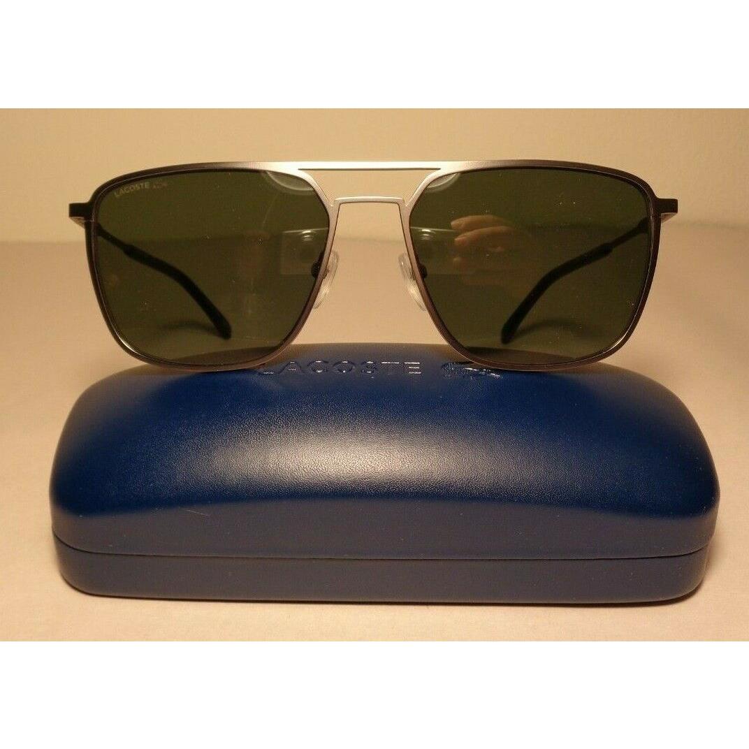 Lacoste L194S Matte Grey Women`s Square Aviator Sunglasses