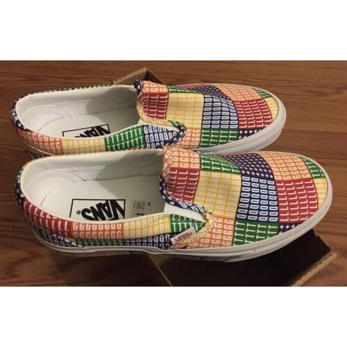 Vans Classic Slip On Pride Print Multicolor Canvas Shoes Size 11 Men s