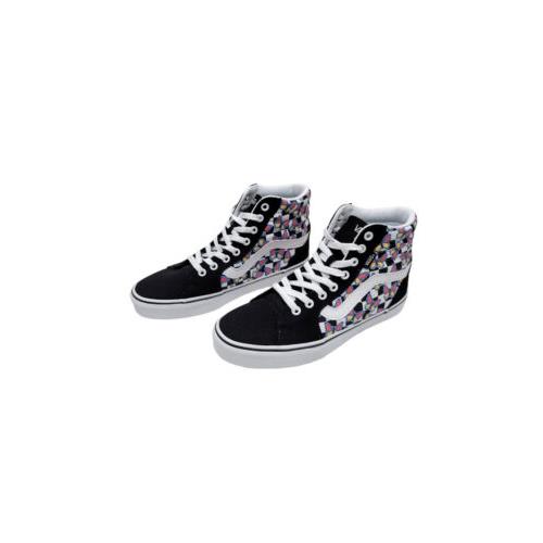 Vans Womens 7.5 Fillmore Hi Top Checkerboard Butterfly Lace Skate Shoes