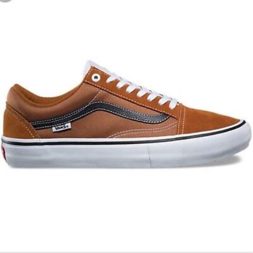Vans Pro Old Skool Glazed Ginger Orange Shoes Sneakers MS 7 -ws 8.5
