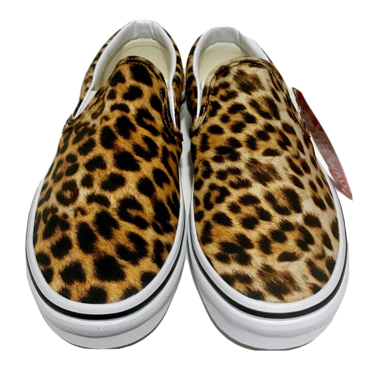 Vans Slip On Leopard Womens Size 7.5 Animal Print Shoes Skateboarding Jungle Cat