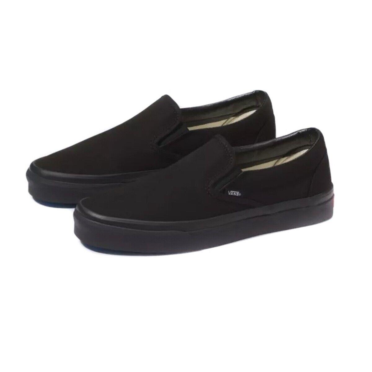 Vans Classic Skate Slip On Shoes All Black/black Mens 5.0/Womens 6.5 Unisex