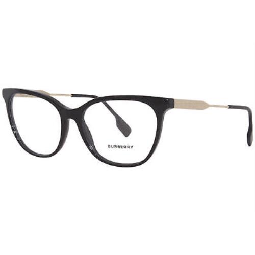 Burberry Charlotte B/2333 3001 Eyeglasses Women`s Black Full Rim Cat Eye 53mm