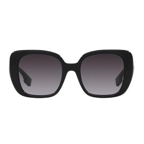 Burberry Helena BE 4371 30018G Black Plastic Sunglasses Grey Gradient Lens - Frame: Black, Lens: Gray
