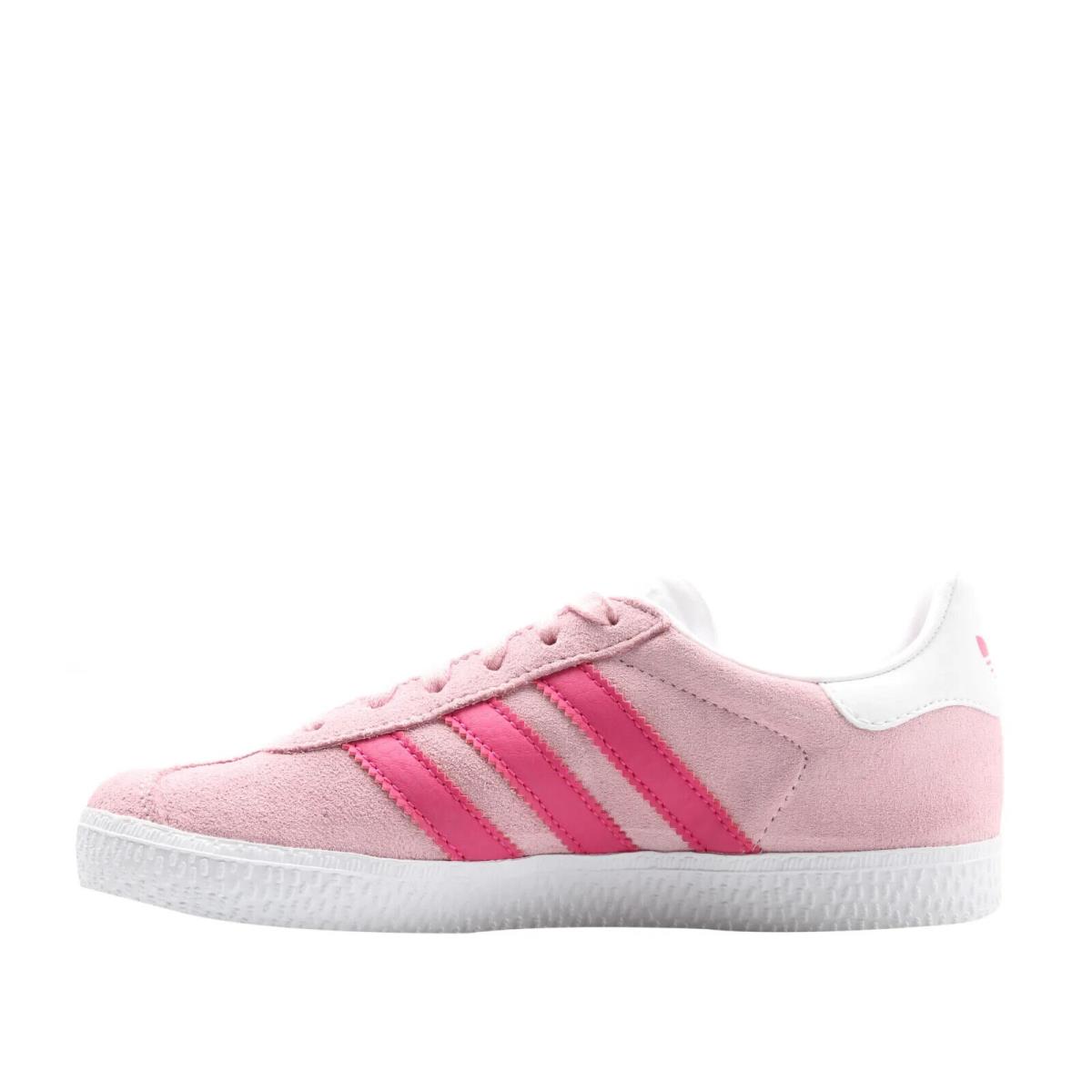 Adidas Originals Gazelle C B41534 Unisex Kid`s Pink/magenta/white Shoes BS102 - Pink & White