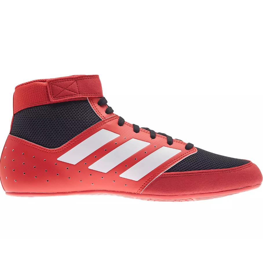 Men`s Adidas FZ5392 Mat Hog 2.0 Wrestling Red/black/white Shoes Sneakers - RED/BLACK/WHITE