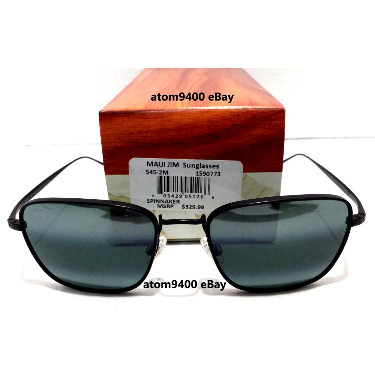 Maui Jim Spinnaker Aviator Sunglasses From Japan Titanium Black Frame Grey Lens