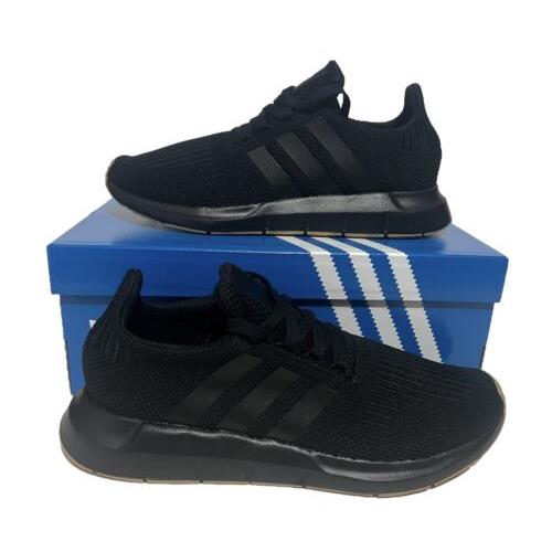 DB3603 Adidas Mens Swift Run Core Black Gum Running Shoe Sneakers - Black