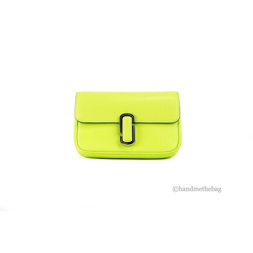 Marc Jacobs The J Marc Green Glow Smooth Leather Shoulder Crossbody Handbag