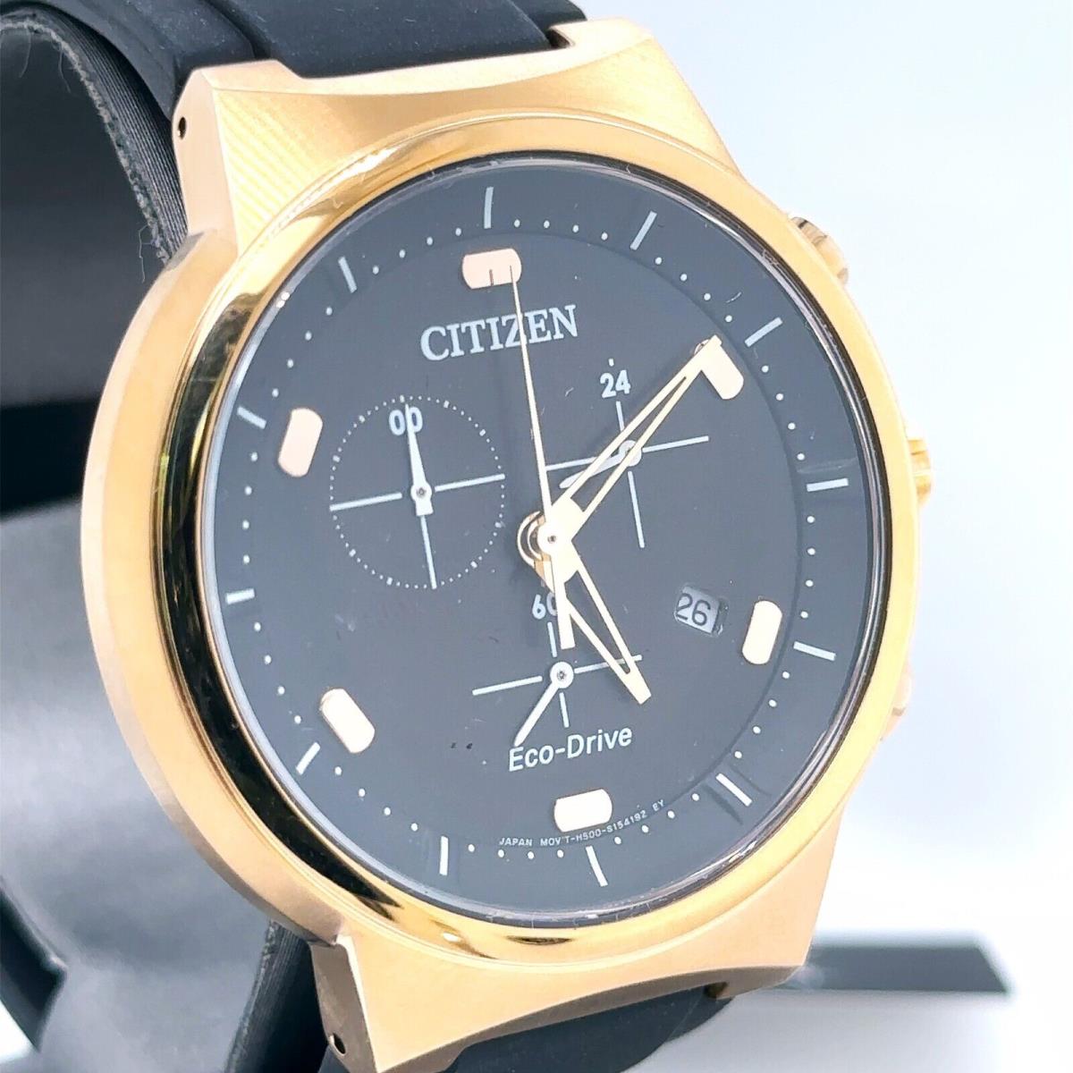 Citizen watch  - Black Dial, Black Band, Gold Bezel