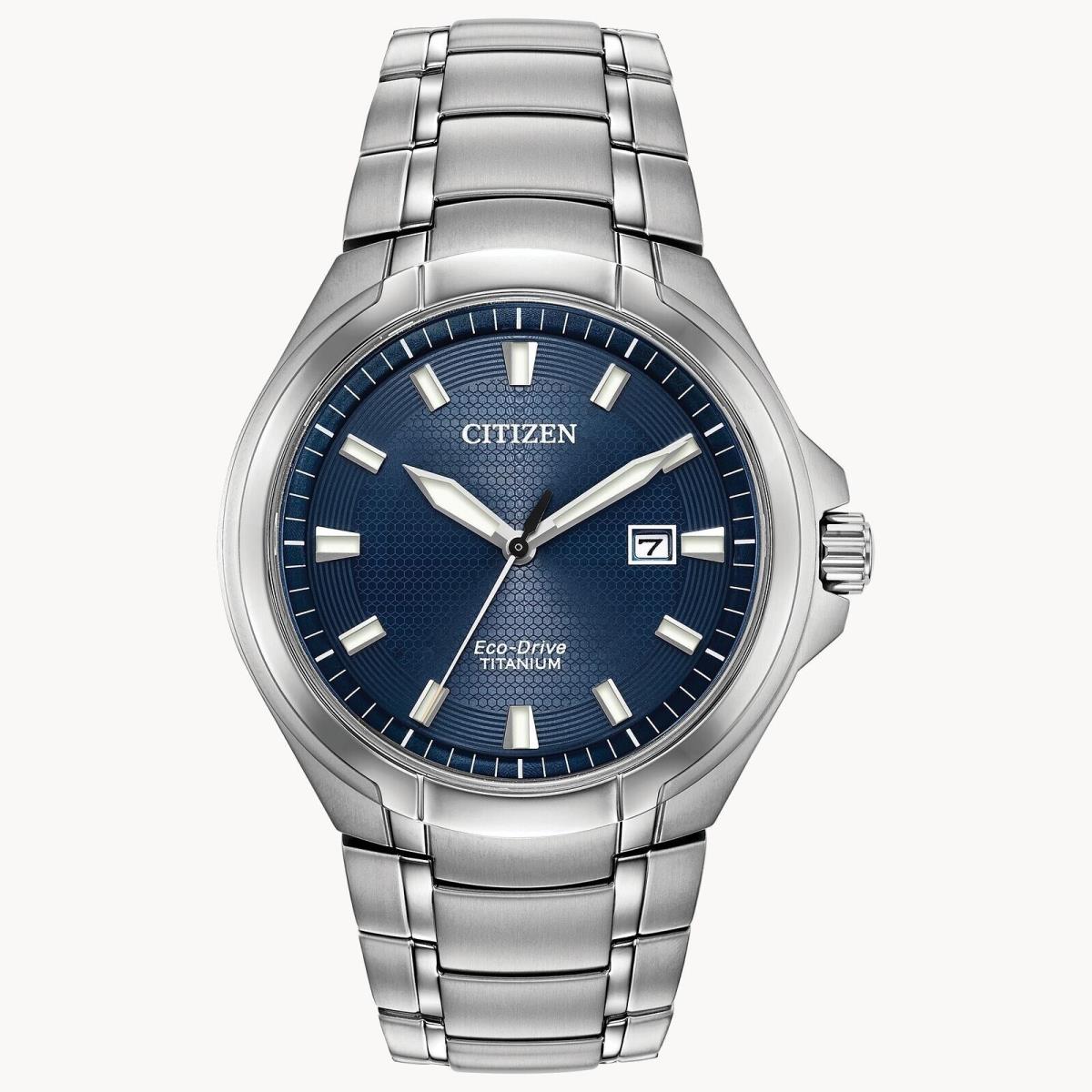 Citizen BM7431-51L Men`s Paradigm Eco-drive Titanium Blue Dial Analog Watch