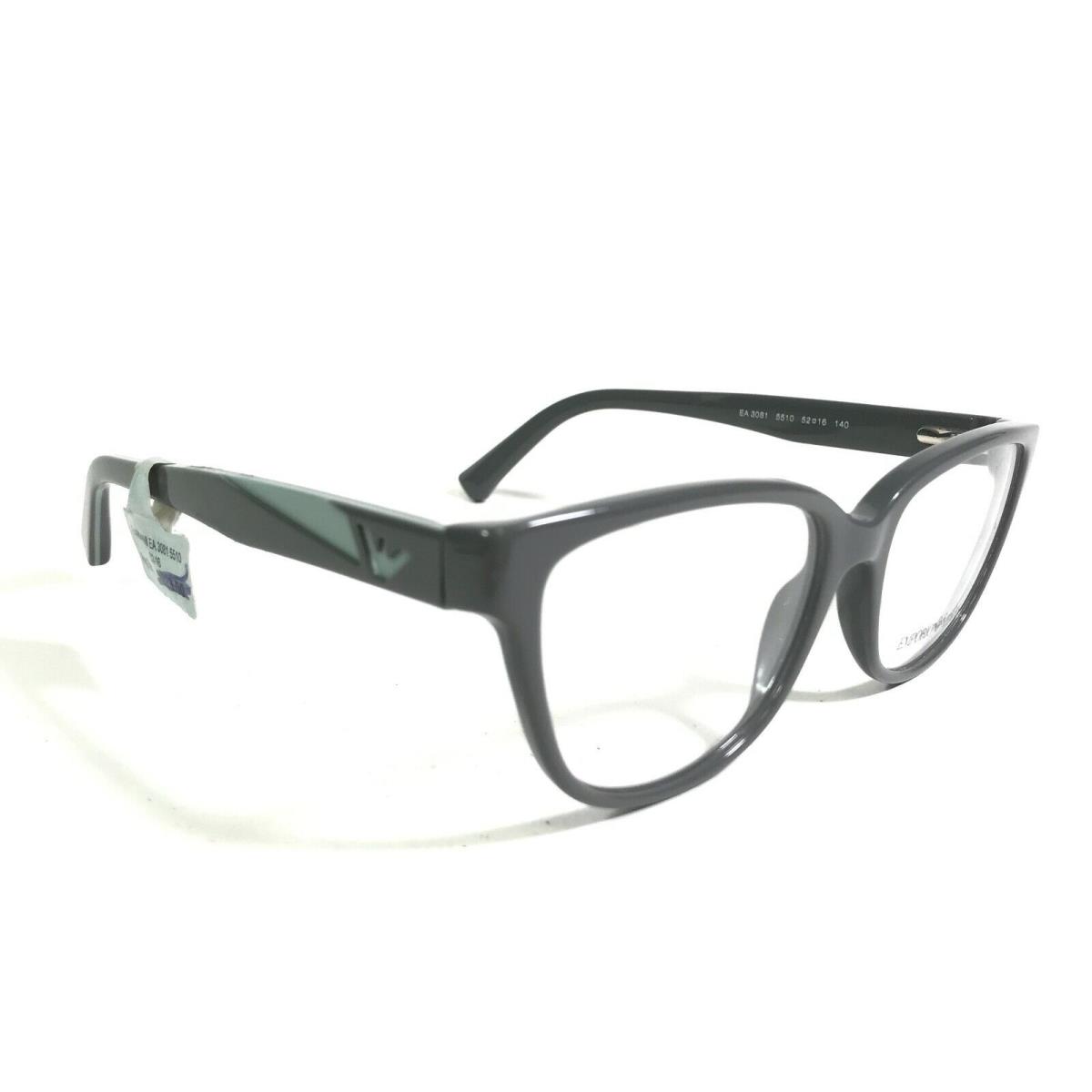 Emporio Armani EA3081 5510 Eyeglasses Frames Gray Round Cat Eye 52-16-140