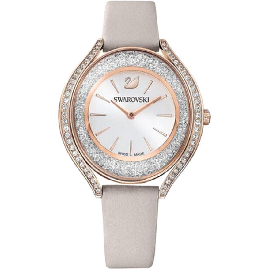 Swarovski 5519450 Crystalline Oval Rose Tone Gray Women`s Watch