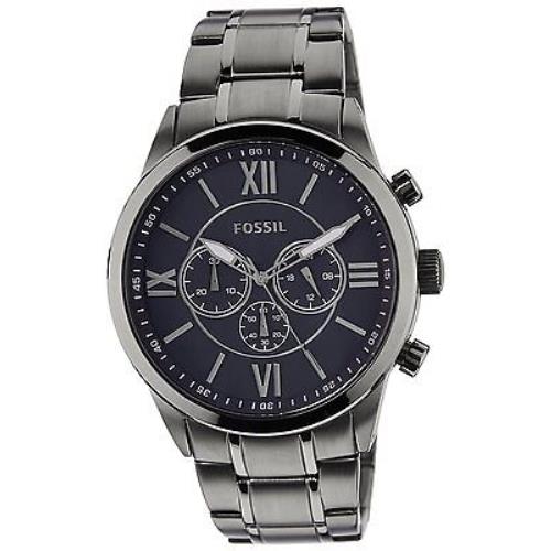 Fossil Other ME Grey S/steel+ Blue Roman `S Dial Chronograph Watch BQ1126