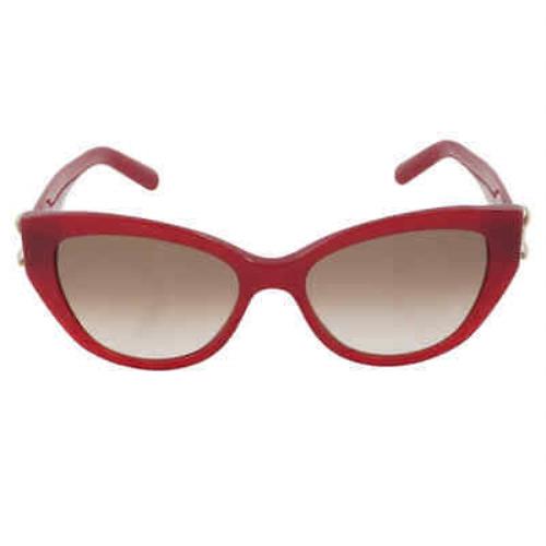 Salvatore Ferragamo Brown Gradient Cat Eye Ladies Sunglasses SF969S 653 54