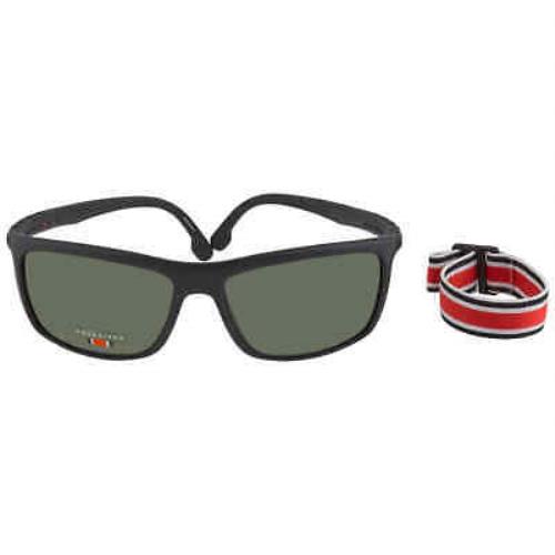 Carrera Polarized Green Rectangular Men`s Sunglasses Hyperfit 12/S 0003/UC 62
