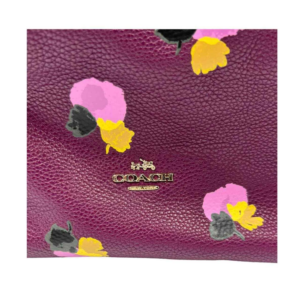 Coach 37160 Edie 31 Shoulder Bag Lieya /plum/field Flora Leather Handbag