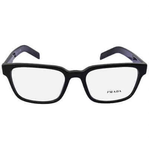 Prada Demo Rectangular Men`s Eyeglasses PR 15WV 1AB1O1 53 PR 15WV 1AB1O1 53