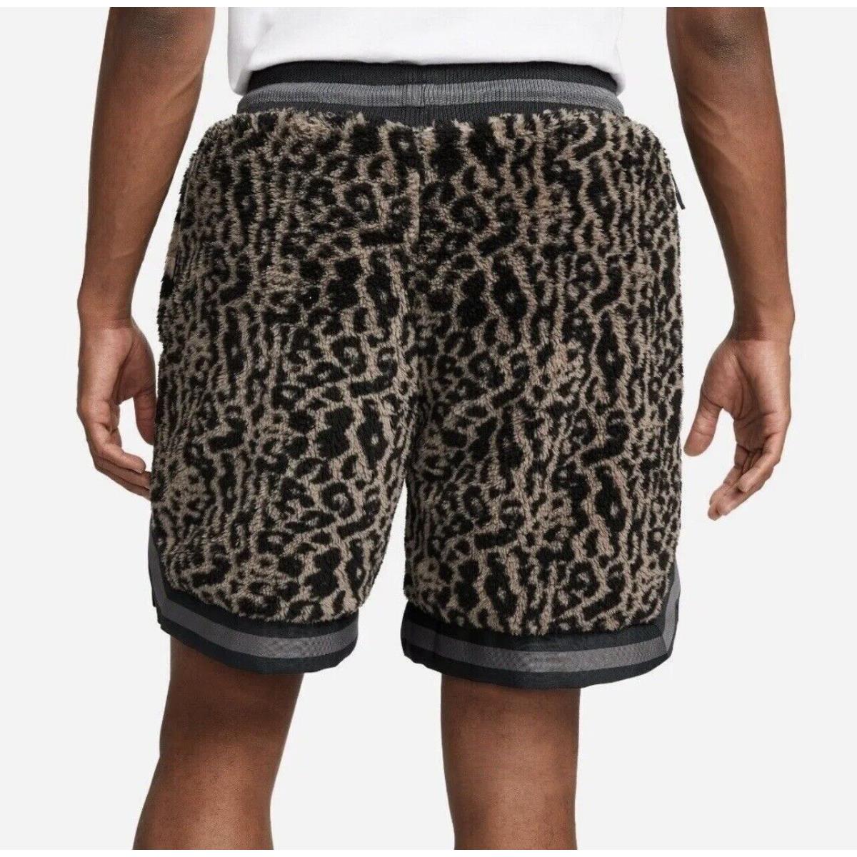 Nike Men s Premium Basketball Leopard Moon Fossil Shorts Gray DQ6176-087 Size XL