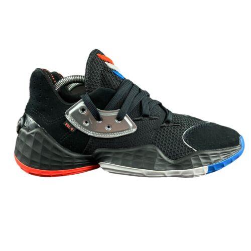Adidas Men`s Harden Vol. 4 Barbershop Black Basketball Shoes F97187 Size 7.5 - Black