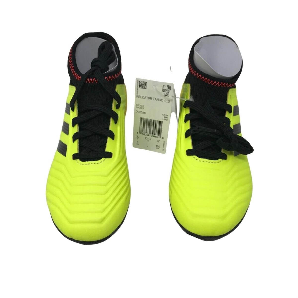 Adidas Kids` Predator Tango Soccer Shoe Size 1 - Yellow/Black