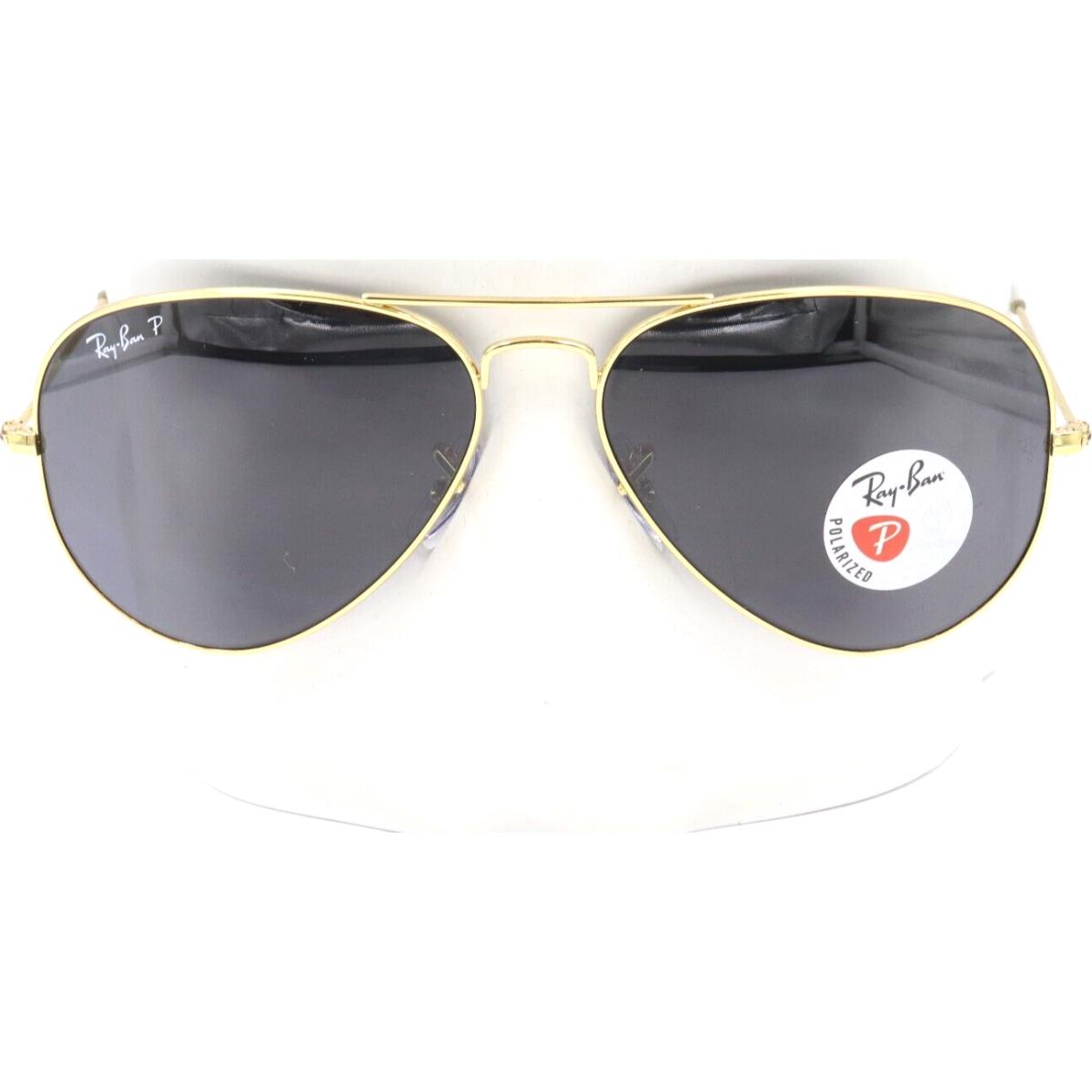 Ray-ban Aviator Legend Gold Metal Black Polarized Sunglasses RB3025 9196/48 58