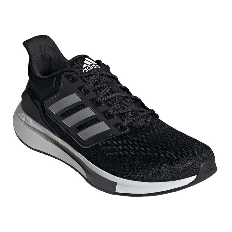 Mens Adidas EQ21 Run Athletic Trainer Running Shoes Black Gray Size 11 - Black, Gray