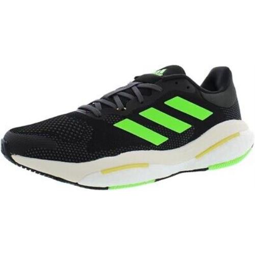 Adidas Men`s Solarglide 5 Running Shoes Black Green Size 9 - Black