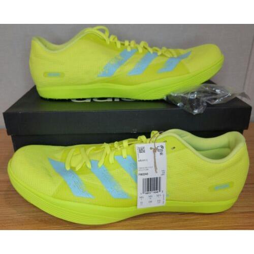 Adidas Adizero LJ Long Jump Track Field Shoes Solar Yellow FW2243 Size 15
