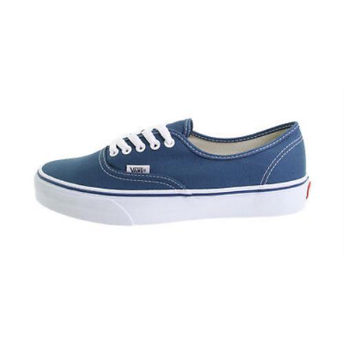 Vans Authentic Women Shoes Navy Blue Canvas Lace Up Classic Sneakers - Blue , Navy Blue Manufacturer