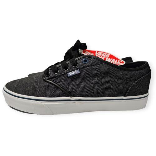 Vans Men`s Atwood Textile Black/orion Skate Shoes - Size 11 - Black