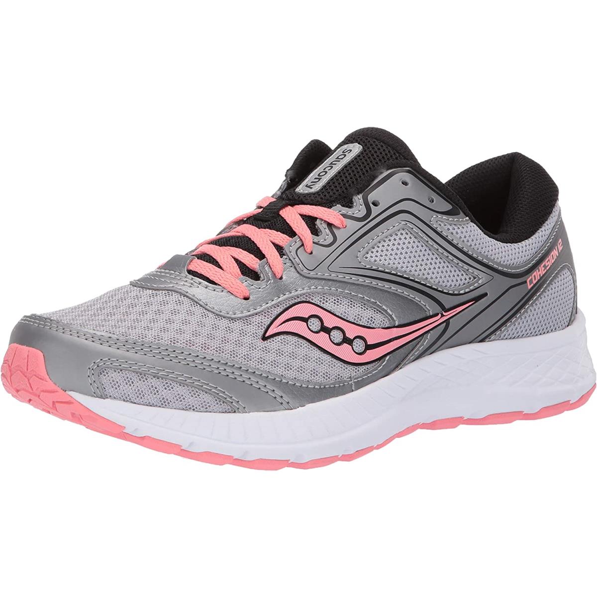 Saucony Women`s Versafoam Cohesion 12 Road Running Shoe Silver/Pink