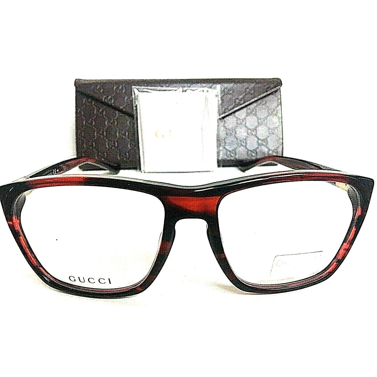 Gucci GG 1005/B GG1005/B 9P6 55mm Red Havana Men`s Eyeglasses Frame