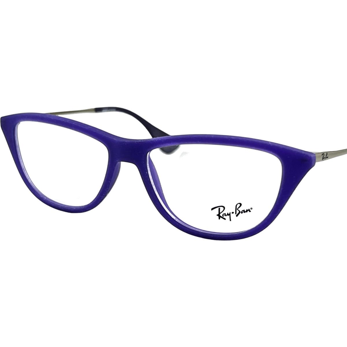 Ray-ban RB7042 Women`s Plastic Eyeglass Frame 5470 Purple Rubber 52-14